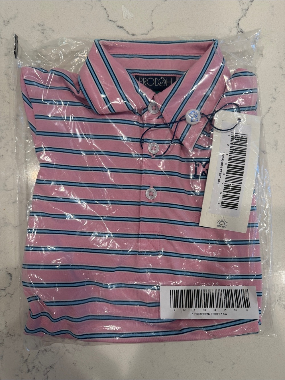 Pro Club Kids Pink Striped Polo Shirt